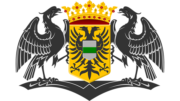 Wapen gemeente Groningen - in kleur op transparante achtergrond - 600 * 337 pixels 
